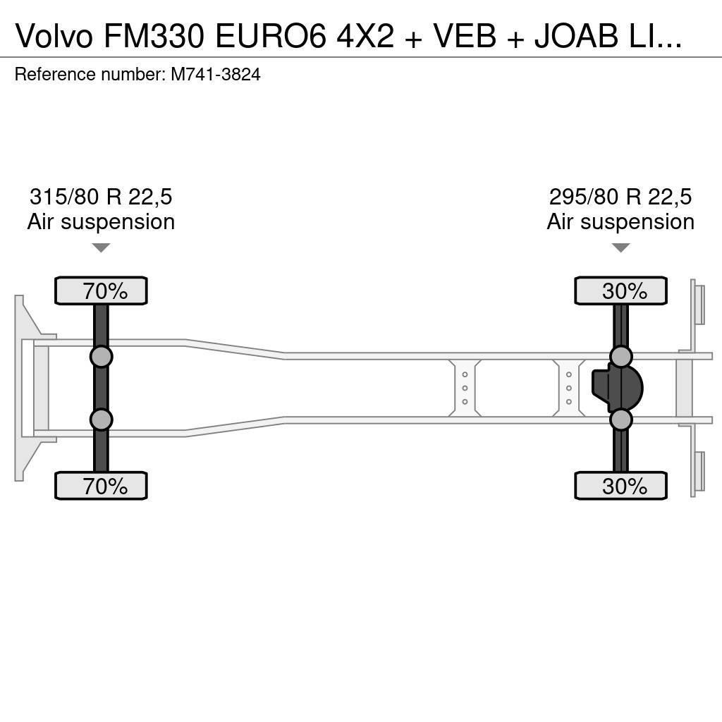 Volvo FM330 EURO6 4X2 + VEB + JOAB LIFT/EXTENDABLE + FUL Skip loader trucks