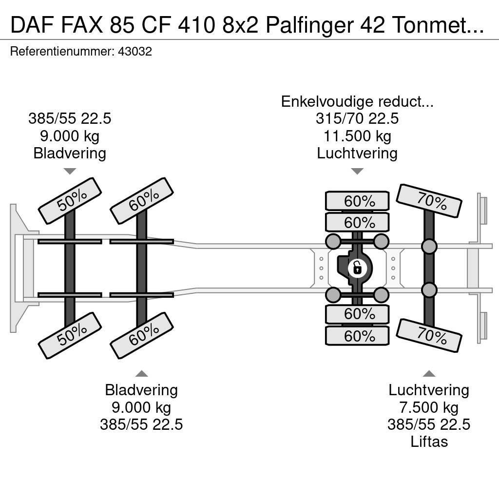 DAF FAX 85 CF 410 8x2 Palfinger 42 Tonmeter laadkraan All terrain cranes