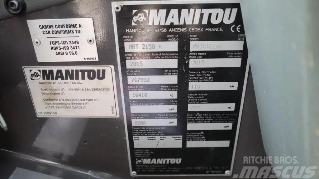 Manitou MRT 2150+ PRIVILEGE | FORKS | AIRCO Telescopic handlers