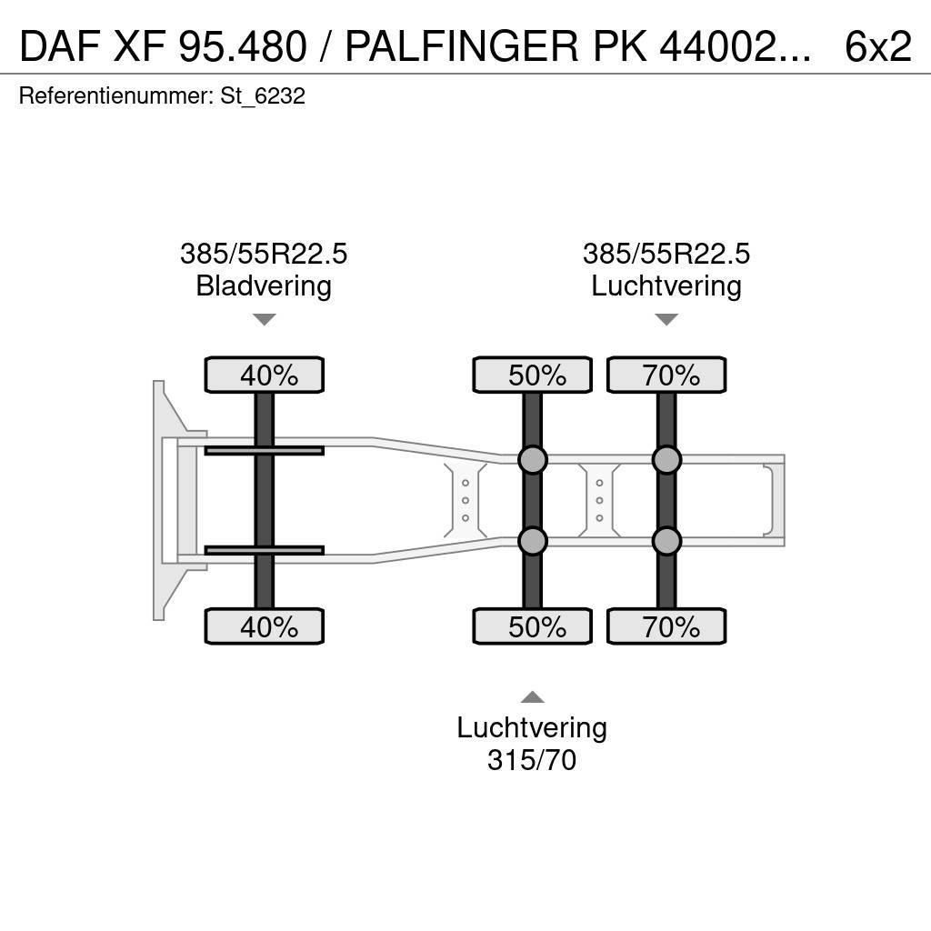 DAF XF 95.480 / PALFINGER PK 44002 / JIB / WINCH Tractor Units