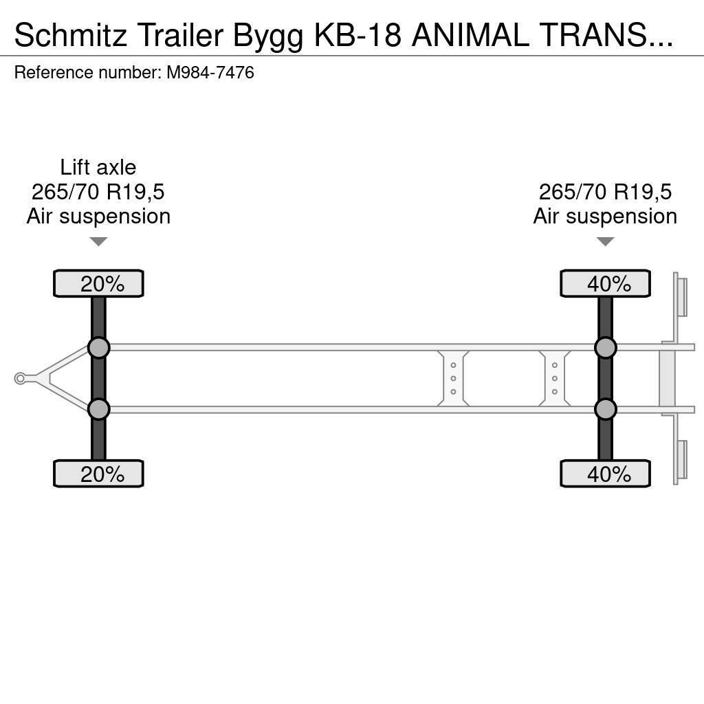 Schmitz Cargobull Trailer Bygg KB-18 ANIMAL TRANSPORT + BOX HEATING Animal transport trailers
