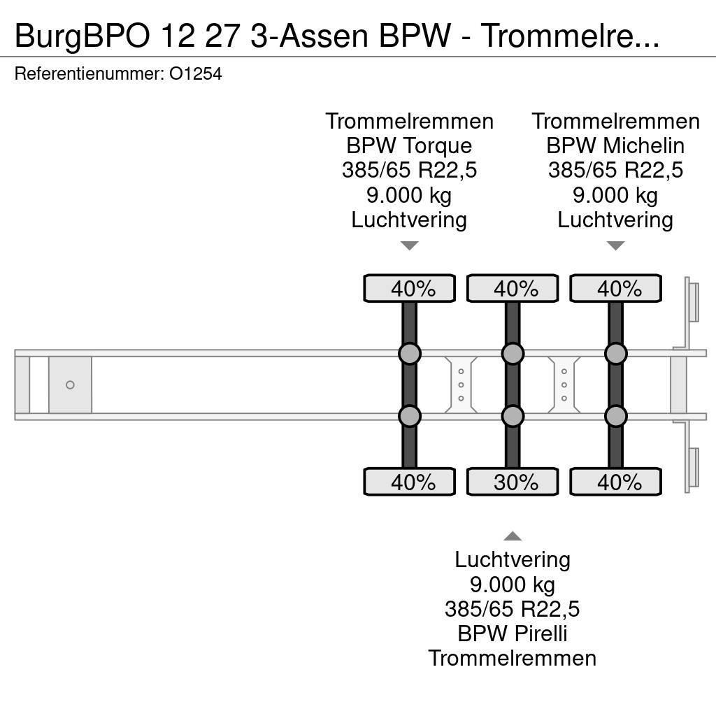 Burg BPO 12 27 3-Assen BPW - Trommelremmen - ADR 20-30F Containerframe semi-trailers