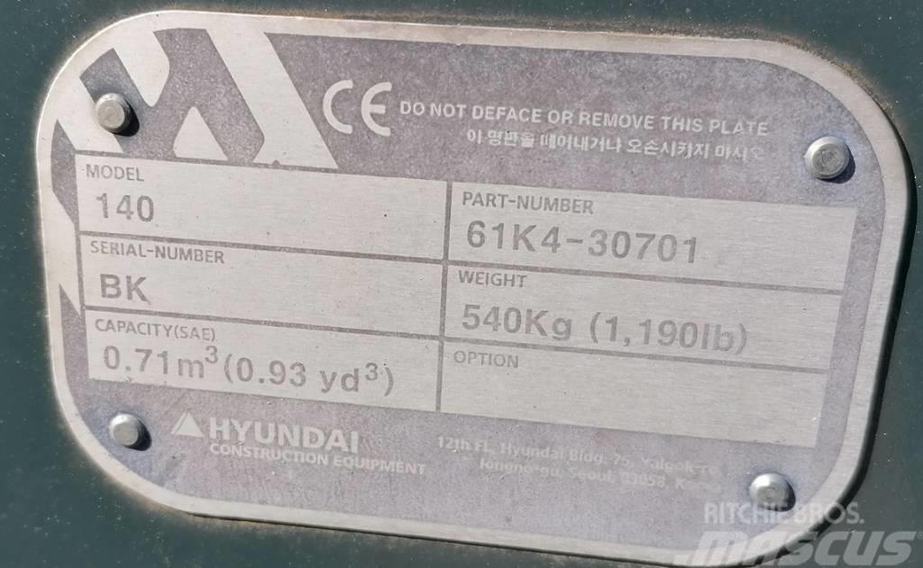 Hyundai 0.7m3_HX140 Buckets