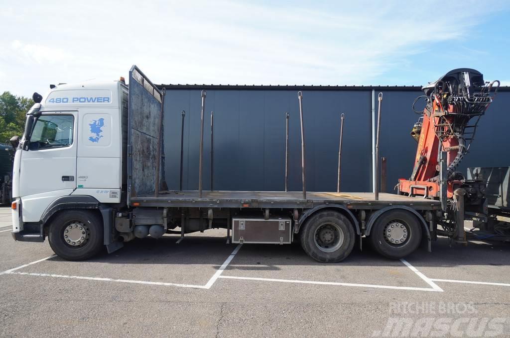 Volvo FH480 6X2 MANUAL TIMBER TRANSPORT COMBI WITH TRAIL All terrain cranes