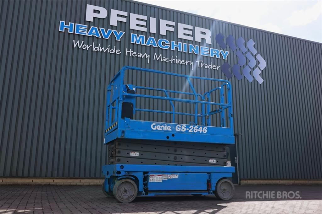 Genie GS2646  Electric, Working Height 9.80m, Capacity 4 Scissor lifts