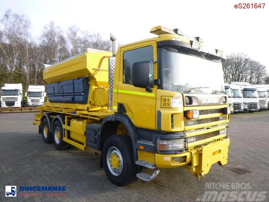 Scania P114-340 CB 6X6 RHD gritter / snow plough Combi / vacuum trucks