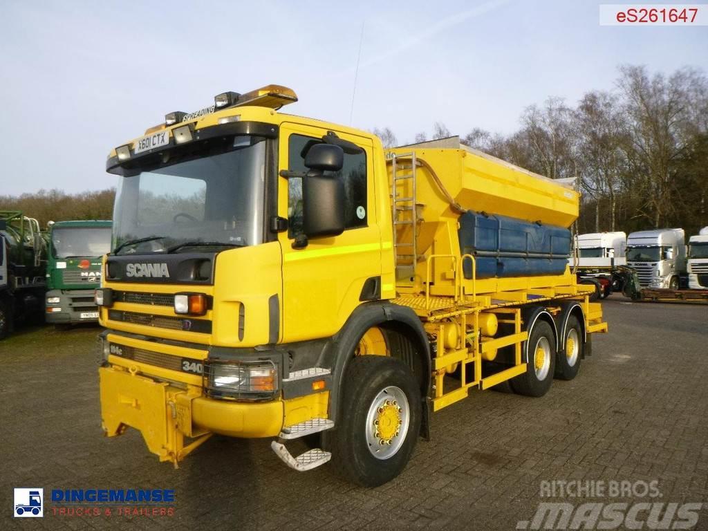 Scania P114-340 CB 6X6 RHD gritter / snow plough Combi / vacuum trucks