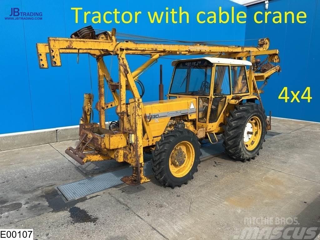 Landini 8830 4x4, Tractor with cable crane, drill rig Tractors