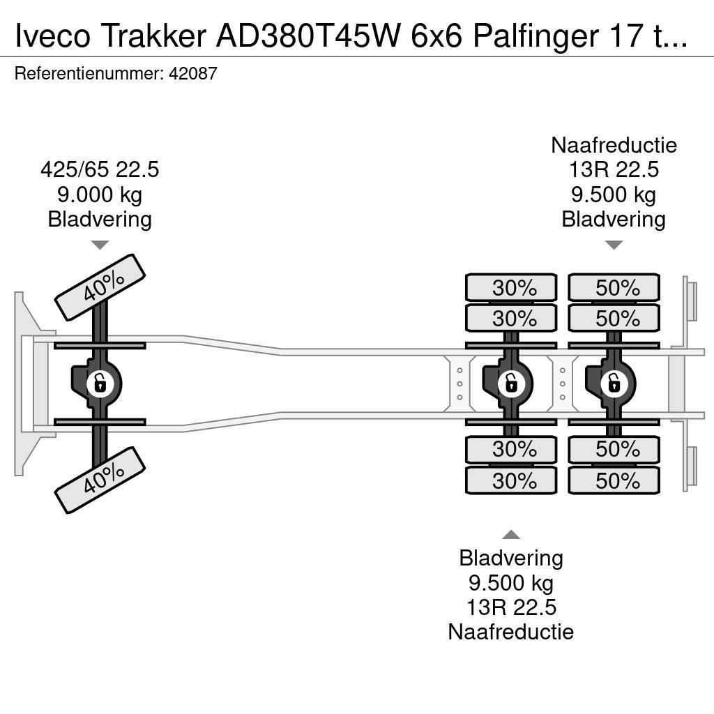 Iveco Trakker AD380T45W 6x6 Palfinger 17 ton/meter Z-kra Tipper trucks
