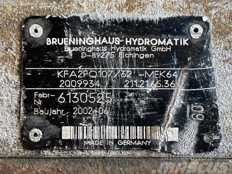 Brueninghaus Hydromatik BRUENINGHAUS HYDROMATIK HYDRAULIC PUMP KFA2FO107 Hydraulics