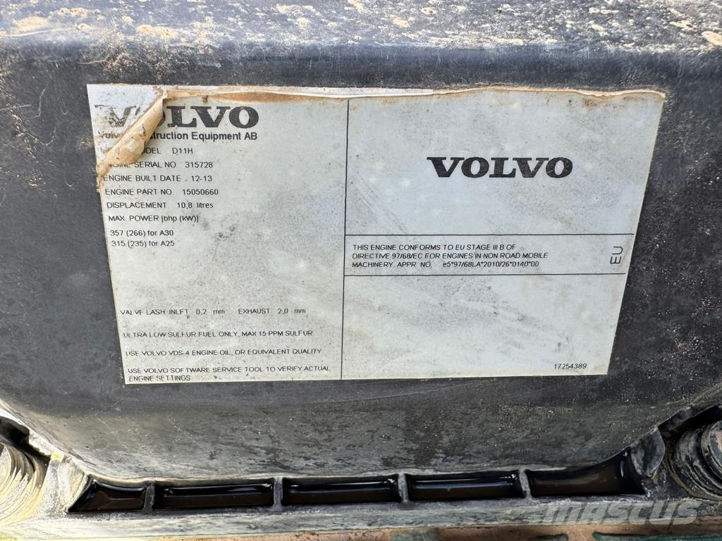 Volvo A30F Articulated Dump Trucks (ADTs)