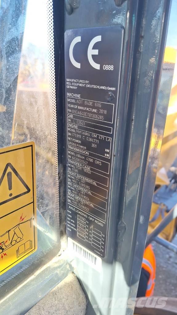 Bell B 40 E Articulated Dump Trucks (ADTs)