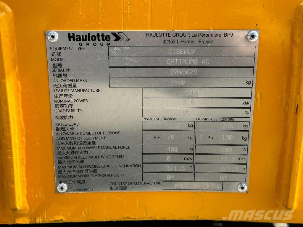 Haulotte OPTIMUM 8 Scissor lifts