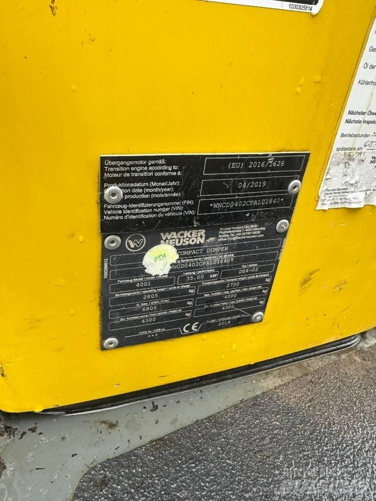 Wacker Neuson 4001 Site dumpers