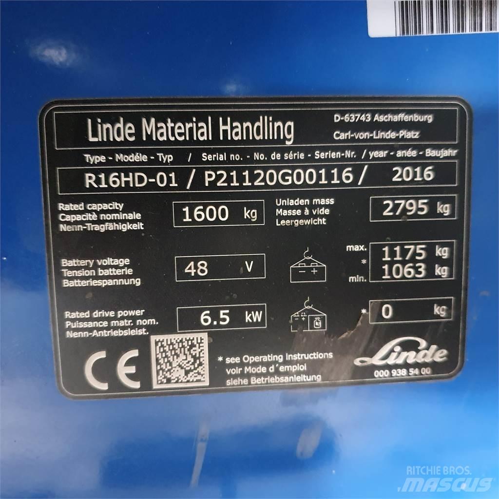 Linde R16HD Reach trucks