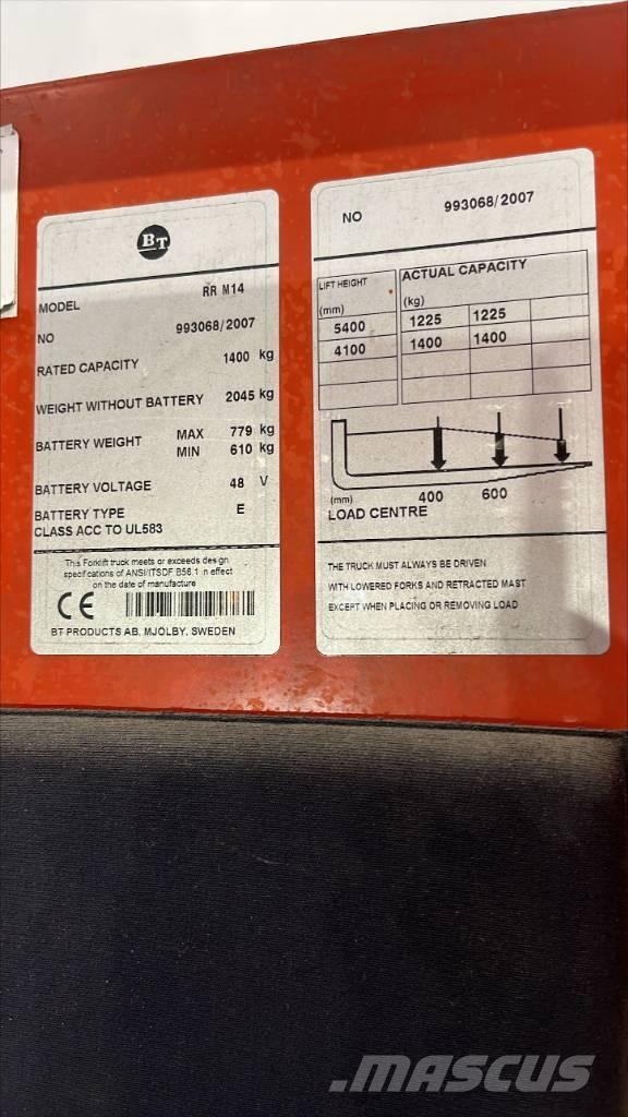 BT RR M 14 Reach trucks