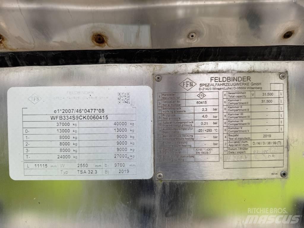 Feldbinder TSA 32.3 Tanker trailers