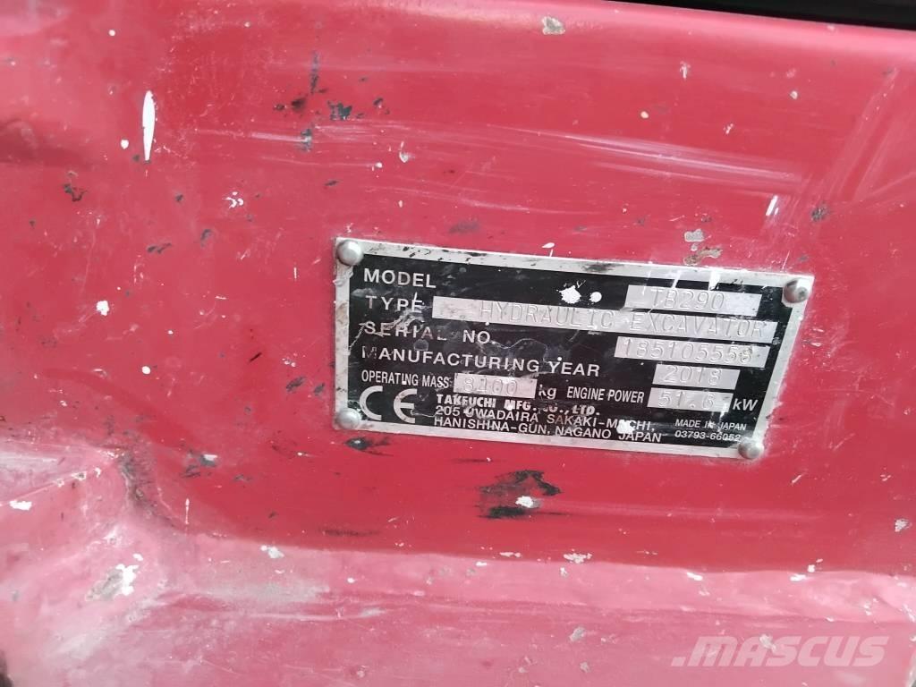 Takeuchi TB290 Mini excavators < 7t (Mini diggers)