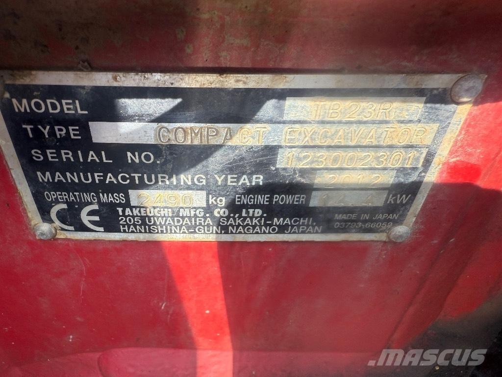 Takeuchi TB 23 R Mini excavators < 7t (Mini diggers)