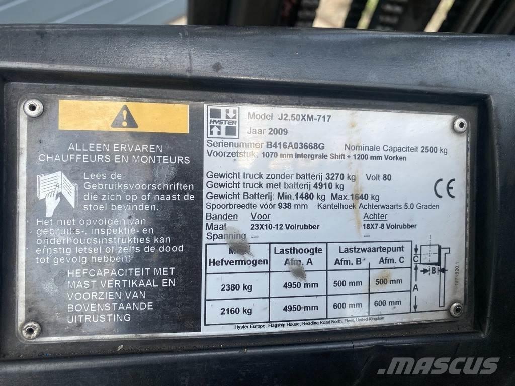 Hyster J2.50XM Electric forklift trucks