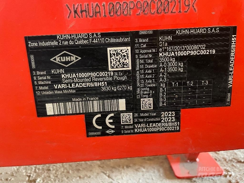 Kuhn Vari-Leader Reversible ploughs