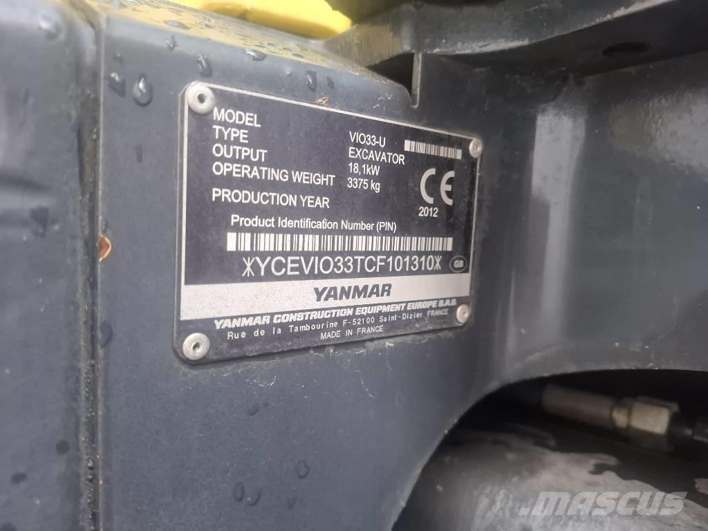 Yanmar Vio 33 U Mini excavators < 7t (Mini diggers)
