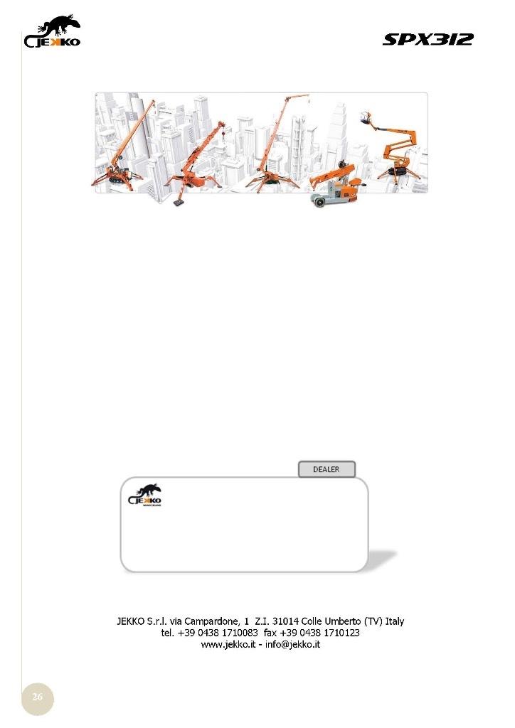 Jekko SPX312CP Mini cranes