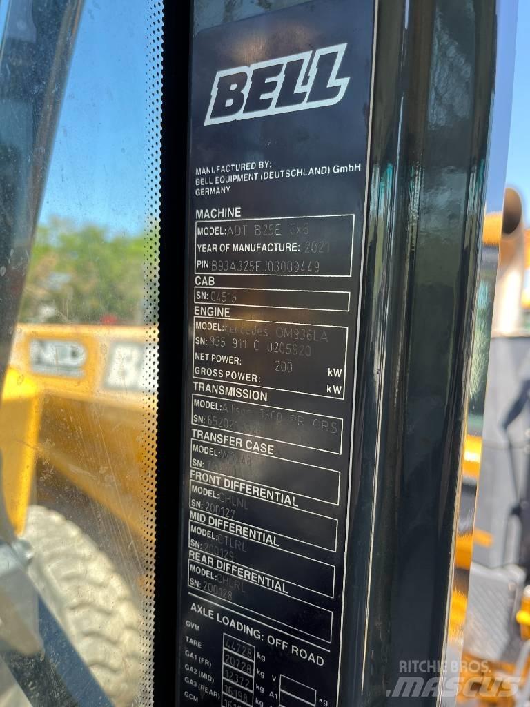 Bell B25E Articulated Dump Trucks (ADTs)