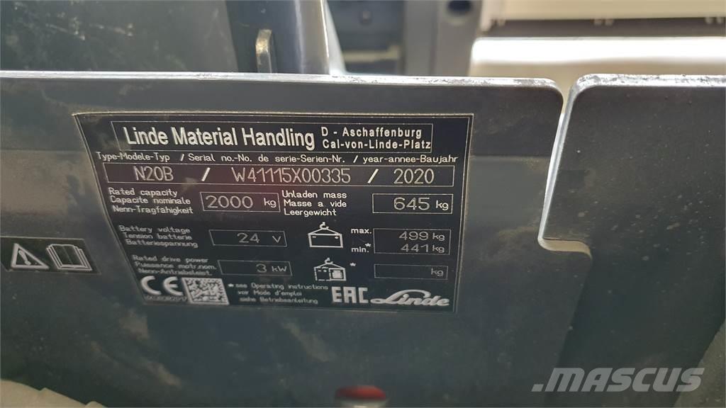 Linde N20B Low lift order picker