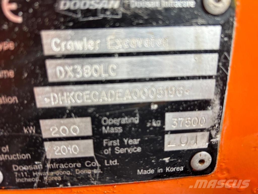 Doosan DX 380 LC Crawler excavators