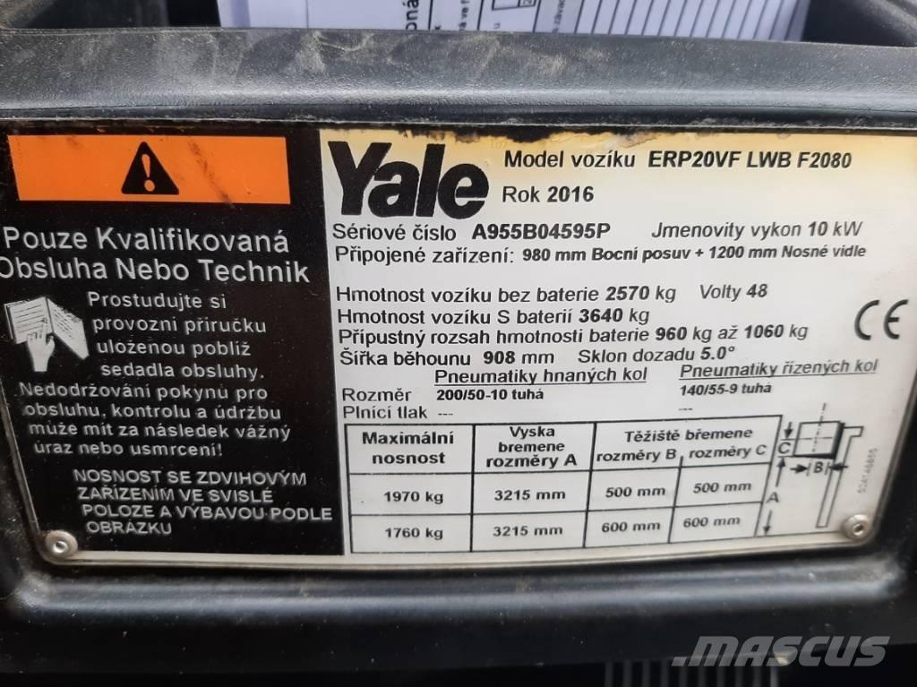 Yale ERP20VF LWB Electric forklift trucks
