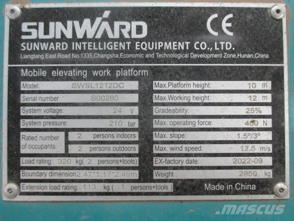 Sunward SWSL 1212 DC Scissor lifts