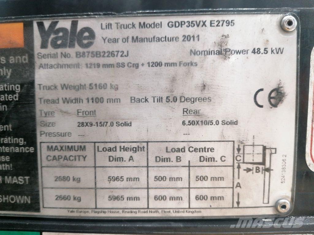 Yale GDP35VX Diesel trucks