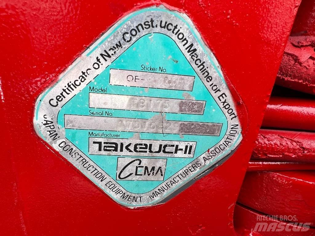 Takeuchi TB175 Midi excavators  7t - 12t