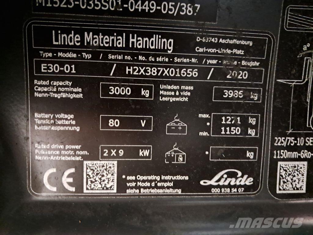Linde E30-01 Electric forklift trucks