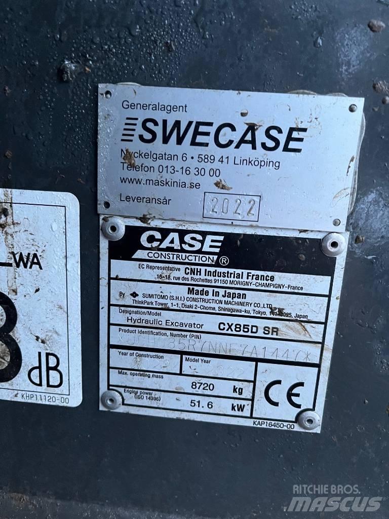 CASE CX 85 D SR Midi excavators  7t - 12t
