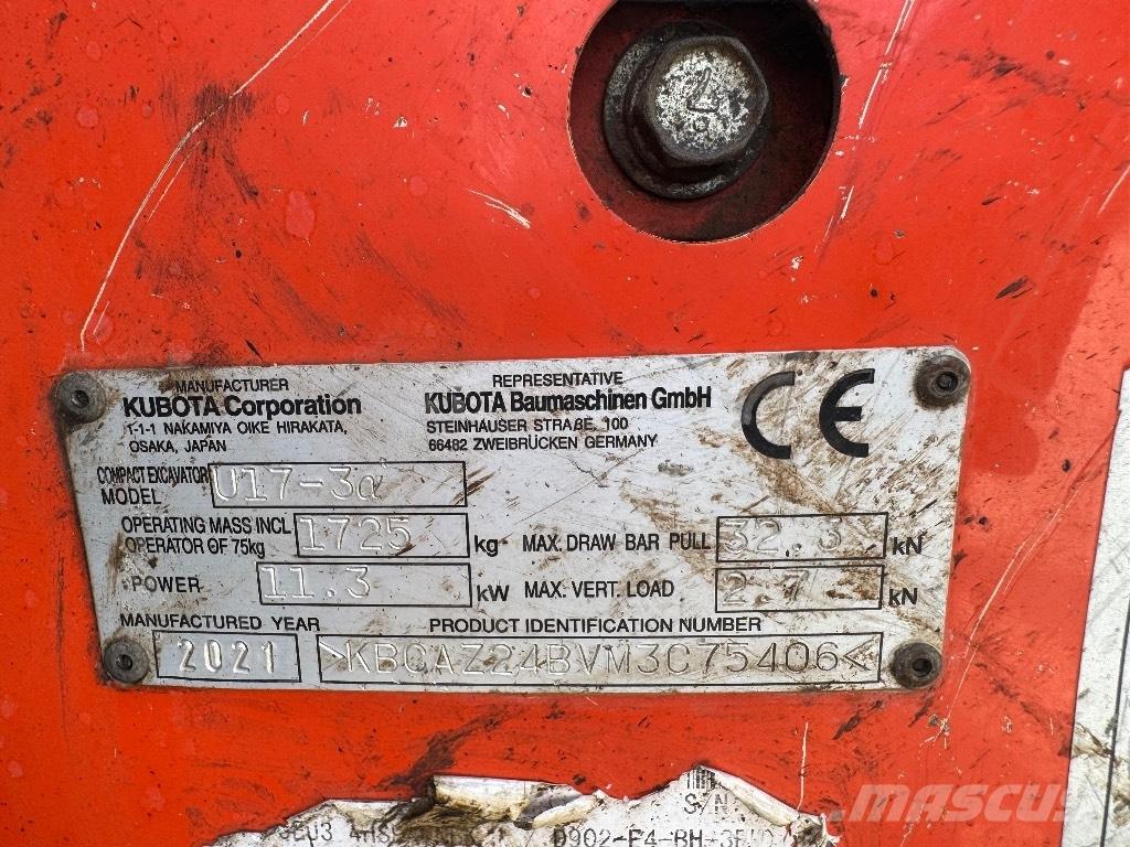 Kubota U 17-3 Mini excavators < 7t (Mini diggers)
