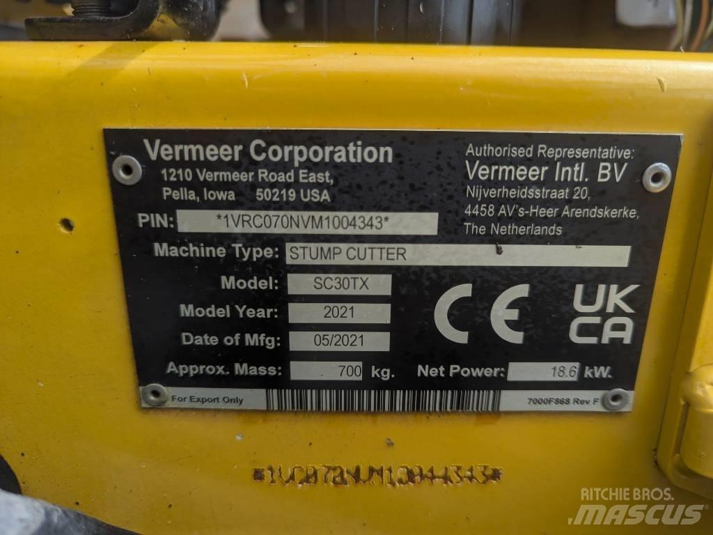 Vermeer SC30TX Stump grinders