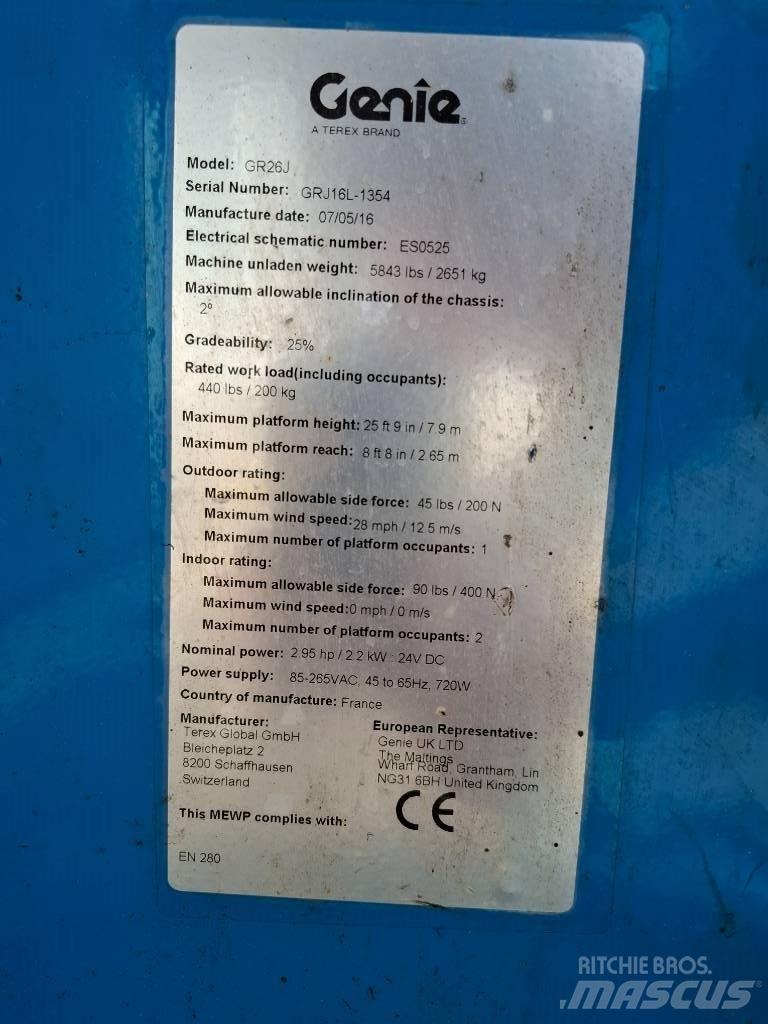Genie GR 26 J Vertical mast lifts