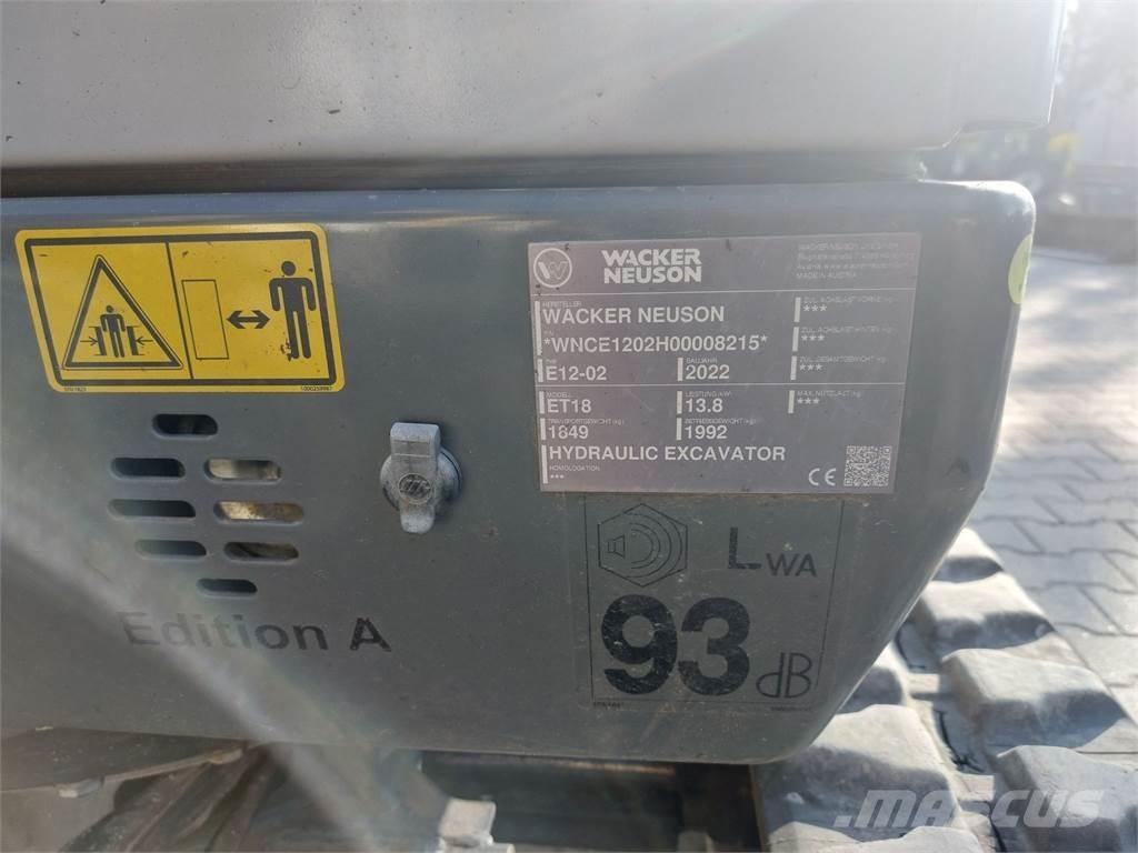 Wacker Neuson ET18 Crawler excavators