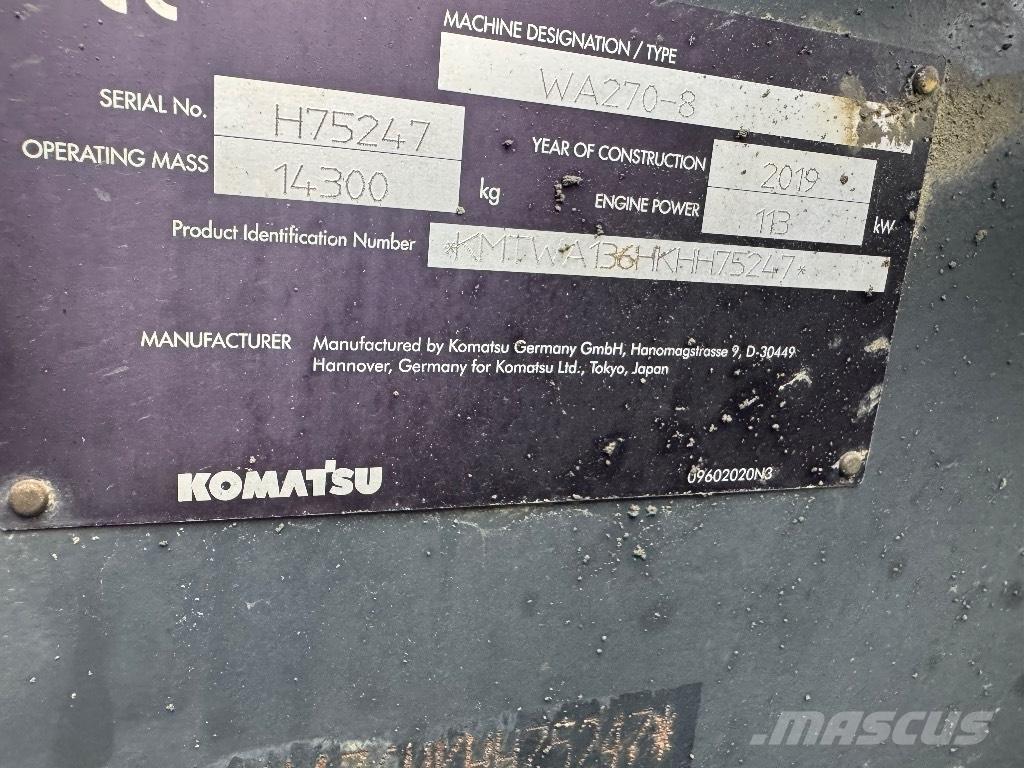 Komatsu WA 270-8 Wheel loaders