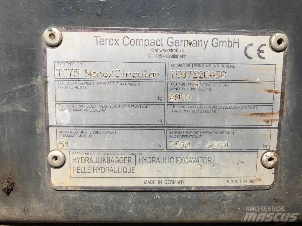 Terex TC 75 Midi excavators  7t - 12t