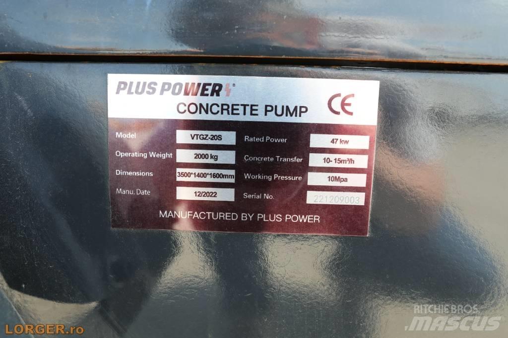 Plus Power VTGZ - 20S Concrete pump trucks