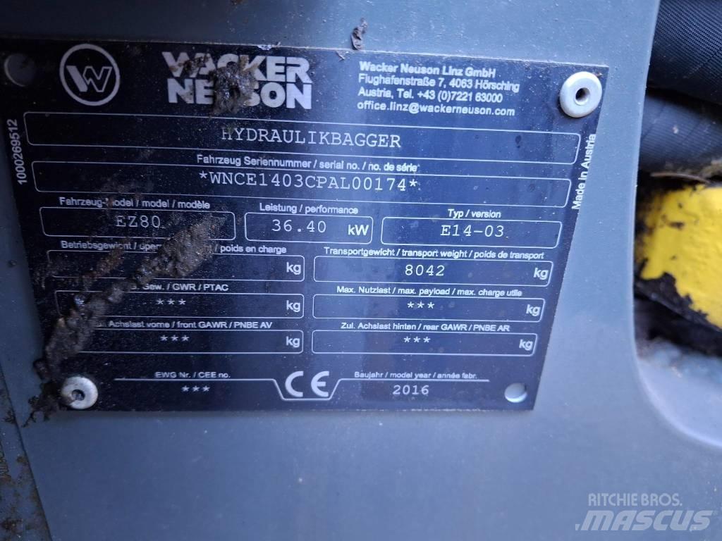 Wacker Neuson EZ 80 Midi excavators  7t - 12t