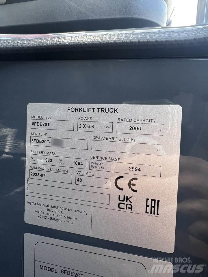 Toyota 8FBE20T Electric forklift trucks