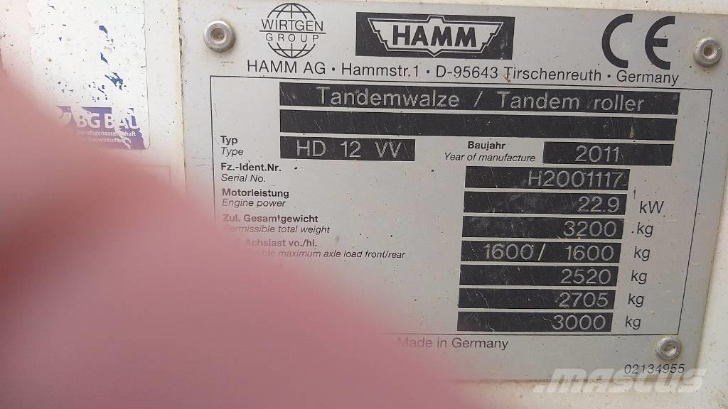 Hamm HD 12 VV Twin drum rollers