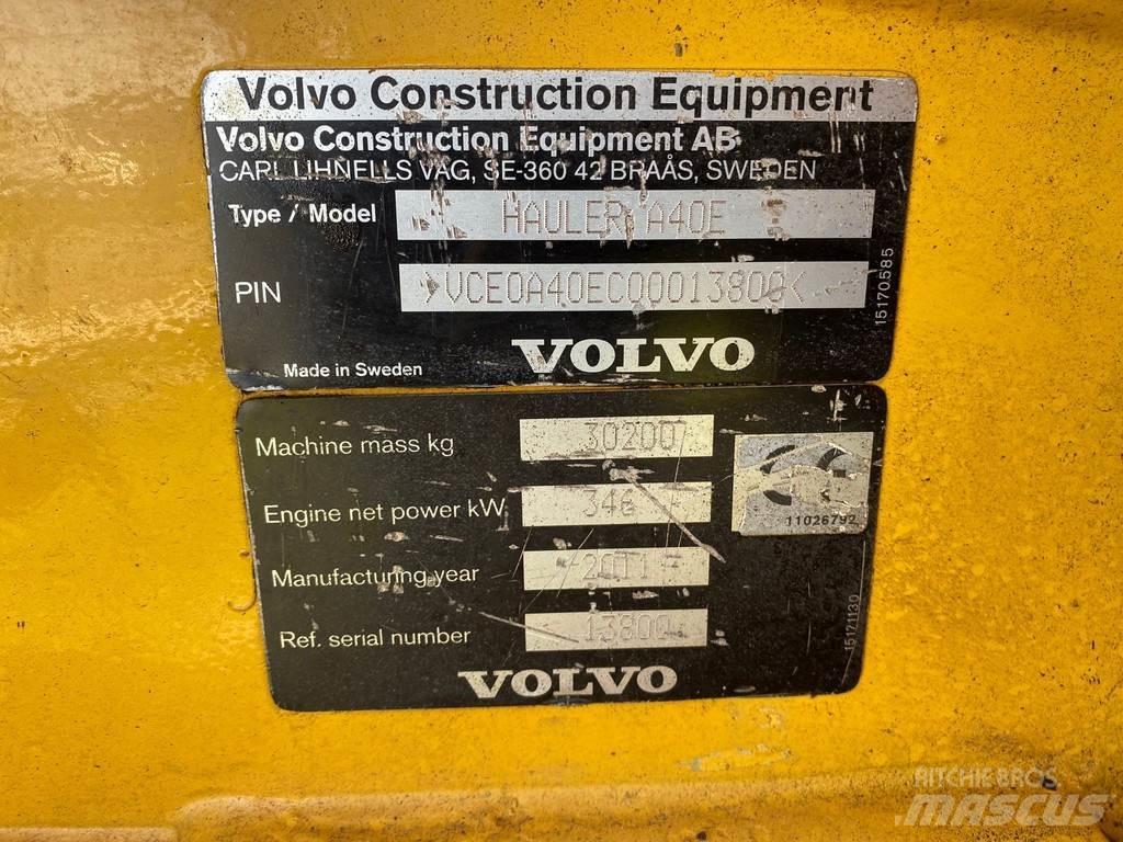 Volvo A40E Articulated Dump Trucks (ADTs)