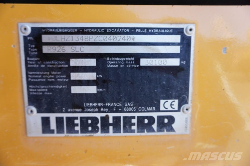 Liebherr R 926 SLC Crawler excavators
