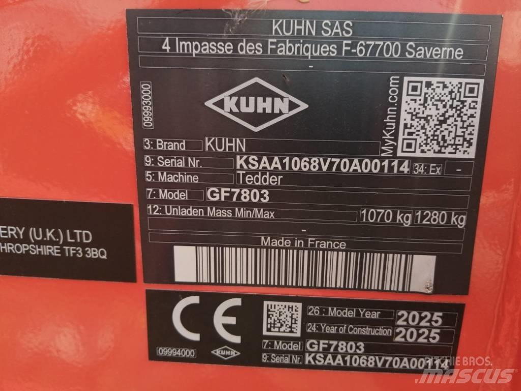 Kuhn GF7803 Rakes and tedders