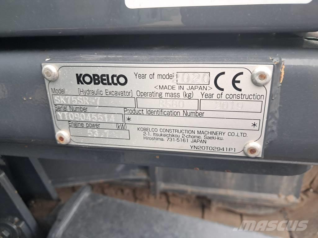 Kobelco SK75SR-7 Midi excavators  7t - 12t